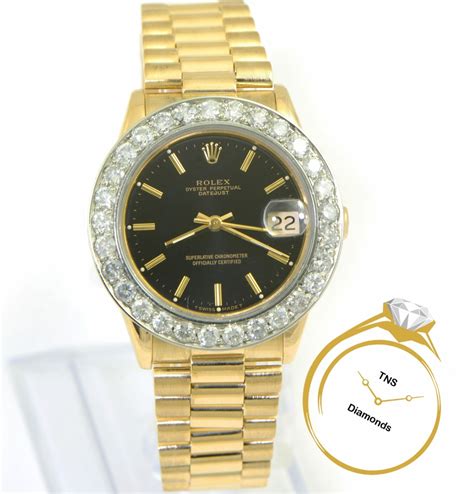 rolex presidential date just|Rolex 31mm Datejust diamond bezel.